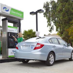 LPG vehicle being refueled