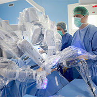 Image of surgical robot in action